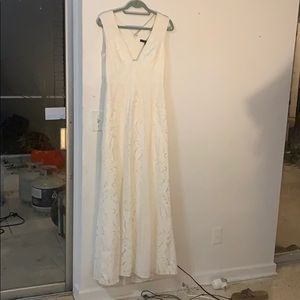 White BCBG Maxazria gown